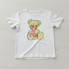 Girls’ Bear Colorful T-Shirt