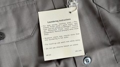 1960s Vintage Klopman Poplin Gray Work Shirt NOS Deadstock USA Small