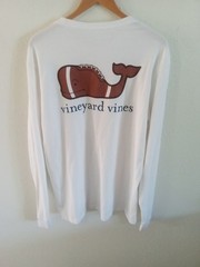 Vineyard Vines Mens Long Sleeve Cotton Football Tee Shirt Sz M EUC