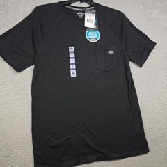 DICKIES Cooling Shirt Mens Medium Black Pocket Tee Lightweight Work Fast Dry NWT