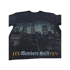 Members Only Men’s “Dead Liberty” Skull Graphic T-Shirt Acid Wash Black/Grey XL