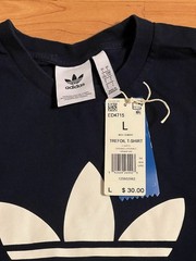Adidas Originals Trefoil Collegiate Navy Dark Blue Mens Size Large, NWTs, ED4715