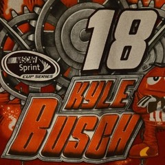 Kyle Busch 2015 Vintage Graphic Shirt NASCAR M&M’s Y2K, Size XL