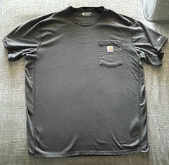 Carhartt Force Work Shirt XL Relaxed Fit Gray Chest Pocket Crewneck Mens