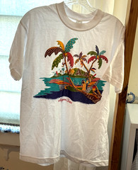 Vintage All-Cotton Tee Shirt Malaysian Batik Men’s 42 NWOT