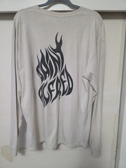 Saint Alfred Tattoo Spell Out Logo Long Sleeve Beige Pullover Shirt SZ XL