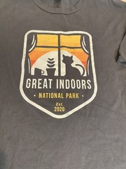 Men’s ‘Great Indoors National Park 2020’ T-shirt Gray Used Size 2XL