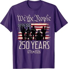 250 Years US Flag 250th Anniversary American Birthday USA T-Shirt