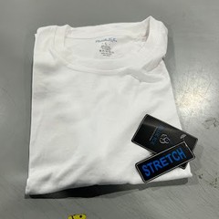 BLUE ICE PLAIN SHORT SLEEVES T-SHIRT – SIZE: MEN L – WHITE