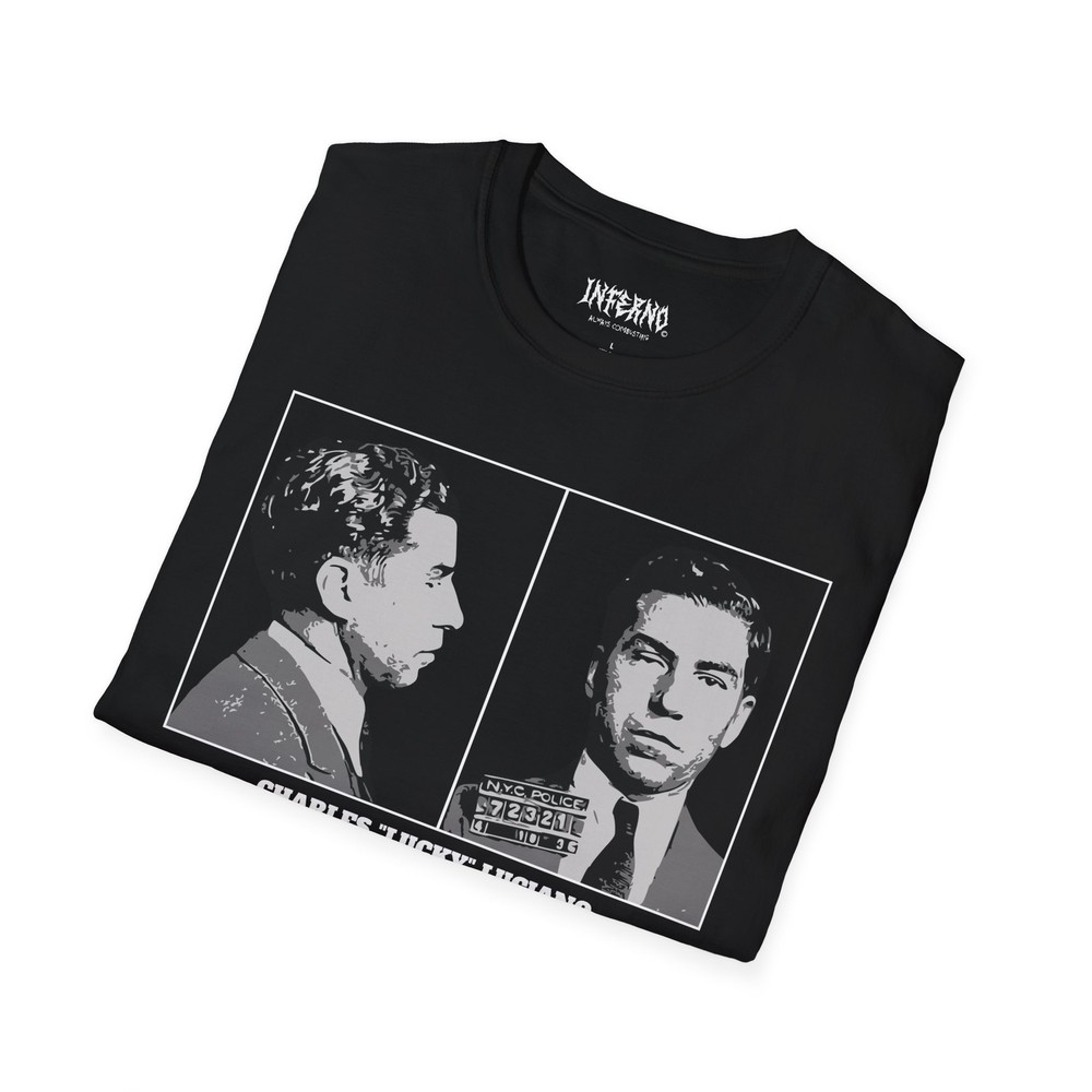Mugshot Shirt, Lucky Luciano, Mob Mugshots, Mobster Mafia, Y2K Streetwear Shirt