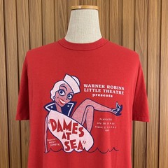 Vintage 1988 Dames at Sea Little Theatre Promo Tee Made in USA Size L