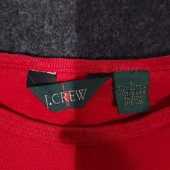 Vintage J Crew Oarsman Pique T Shirt Mens Large Red Long Sleeve Made In USA 90s