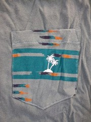 Vans Short Sleeve Shirt Mens Medium Stripe Pocket Classic Casual Embroidered