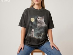 Custom Pet Photo Shirt Personalized Dog Cat Moon Tee Funny Gift