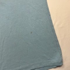 Vintage 70s Athlete’s Foot T-Shirt Medium Single Stitch Blue Yellow Stained