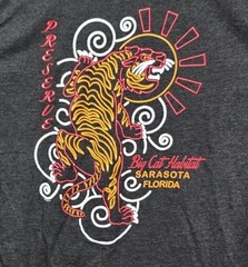 Big Cat Habitat Tiger T-Shirt Sarasota Florida Gray Preserve Size Medium Adult