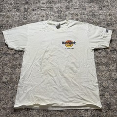 Vintage Hard Rock Cafe Atlantic City White T-Shirt Men’s Sz L USA Made Heavy Tee