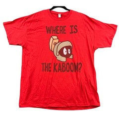 Fruit of the Loom Looney Tunes Marvin the Martian Red Graphic T-Shirt Mens XL