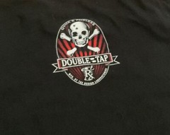 7.62 DESIGN DOUBLE TAP Black Tee Shirt Short Sleeve Mens Size Large