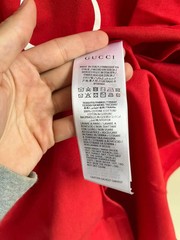 Gucci Oversized Vertical Logo Tee in Red BNWT S