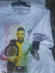 UFC Dricus Du Plessis Graphic T Shirt XL White Tee champion