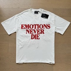 Mixed Emotion Retro Beaded Letter Design Loose Casual T-Shirt