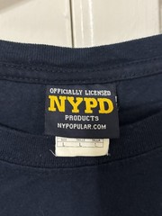 NYPD Logo Embroidered Navy Crew Neck Short Sleeve Men’s T-Shirt – Size L