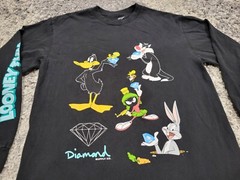 Diamond Supply Co. X Looney Tunes Bugs Bunny T-Shirt Men S/M Longsleeve Black