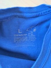 peanuts Knott’s Merry Farm Blue T Shirt Size L Charlie Brown, Snoopy, Woodstock