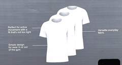 New Balance Men’s Crew Neck T-Shirt SZ Small 3-Pk Cotton Blend Blue Gray Black