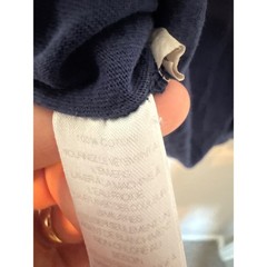 Vineyard Vines Mens Santa Whale Long Sleeve Pocket T-Shirt Navy Blue Size M