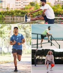 Kinglaman 5 Pack Mens Athletic Gym Workout Large, 3 Black 1 Blue 1 Gray