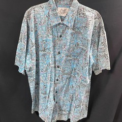 Body Objects Shirt Geometric Pattern Blue Size XL