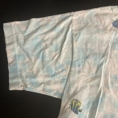 Vintage Liquid Blue Coral Reef Aquatic Paradise Tie Dye T Shirt Single Stitch L