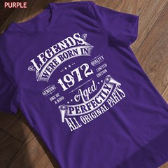 51st Birthday Tee Vintage Legends Born In 1972 51 Years Old Gift T-Shirt