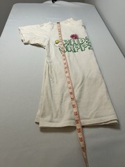 Peanuts Snoopy Radiate Happiness T-Shirt Small Cream Graphic Tee Cotton