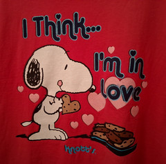 Knott’s Berry Farm SNOOPY w/ cookies “I Think I’m in Love” 3XL shirt/sleepshirt