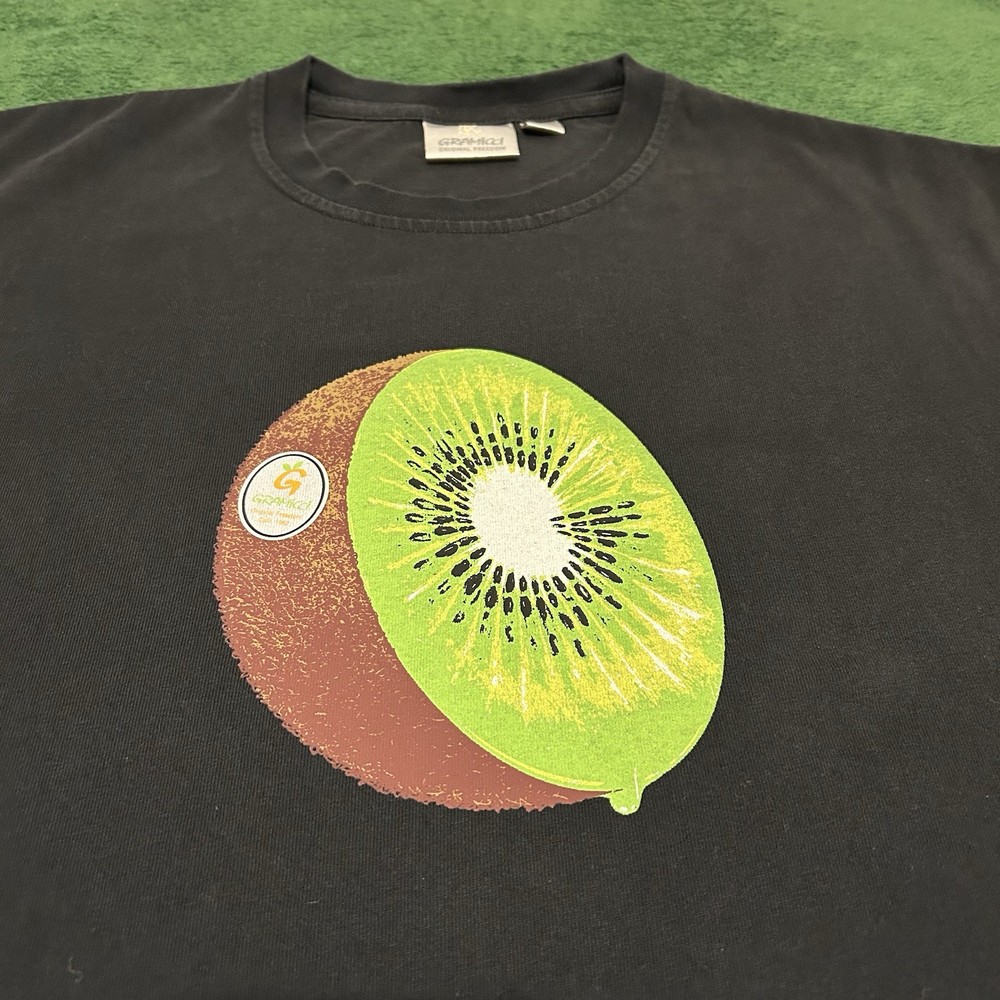 Gramicci Kiwi Graphic Black T-Shirt Original Freedom Size 2XL XXL
