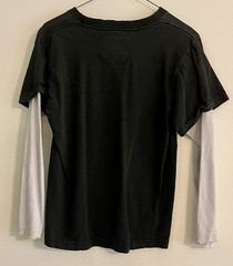 Fox Racing Long Sleeve Distressed T-Shirt, Size, Medium Black And Gray