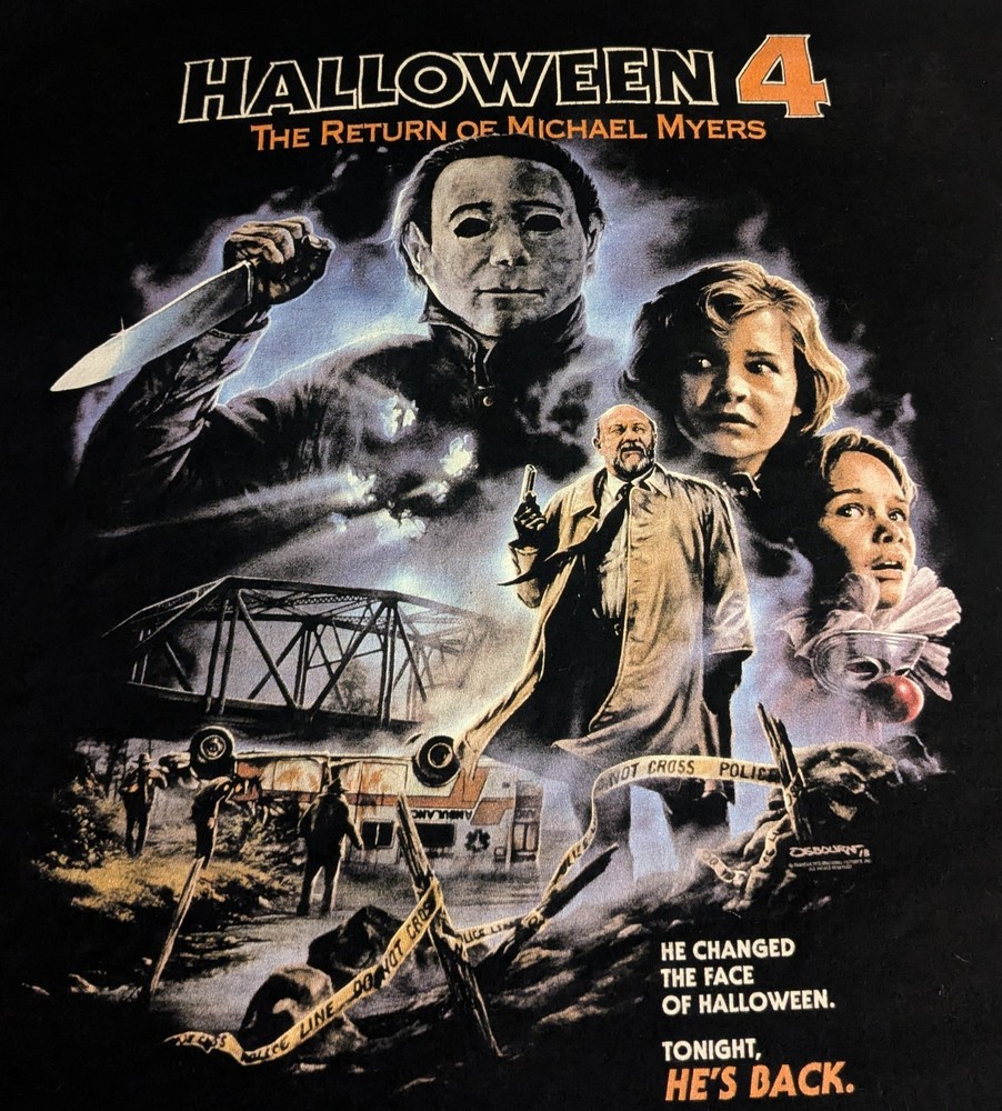 Halloween 4 horror movie T-shirt size XL fits like a Large Fright Rags customs