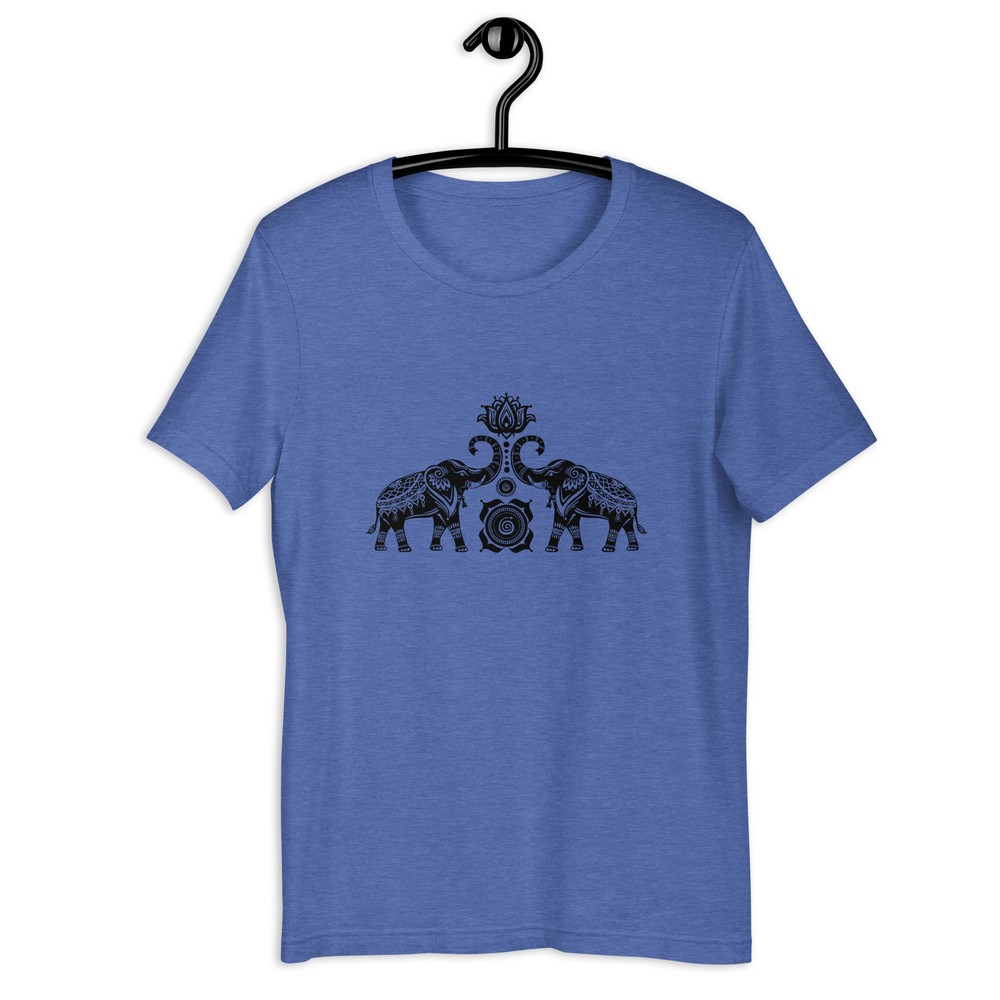 Elephants, Wildlife, Indian, Animal, Mandala, festival – Unisex t-shirt