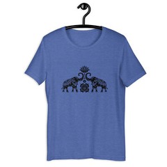 Elephants, Wildlife, Indian, Animal, Mandala, festival – Unisex t-shirt