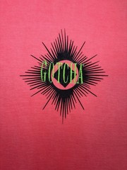 Vintage Gotcha Mens Long Sleeve Shirt Neon 90s Mock Neck Skater Surf Logo M