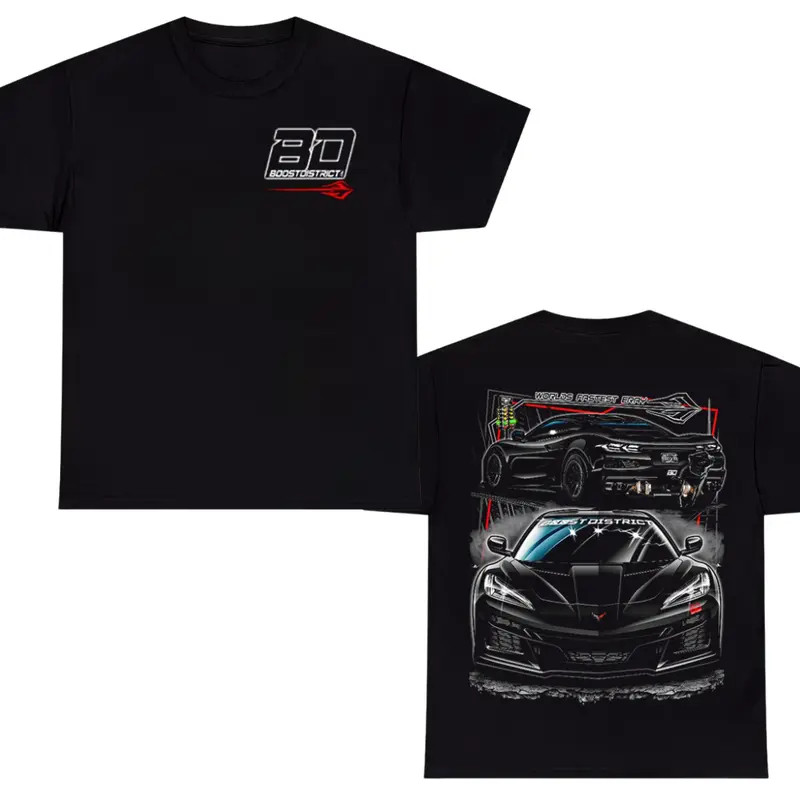 BD Boost District Performance Racing T-Shirt – Corvette Muscle Car Graphic Tee,