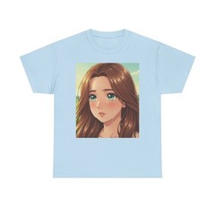 Longing Hearts Anime Girl T-Shirt – Emotional Manga Aesthetic Graphic Tee