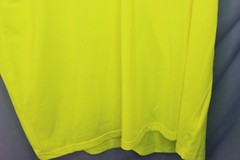 VARSITY EG PRO Crewneck YELLOW T-Shirt size XL Long Sleeve Poly Rayon Spandex