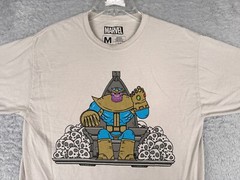 Thanos Marvel Shirt Men Medium Gray 100% Cotton Crew Neck Short Sleeve LootCrate