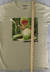 Disney Muppets Kermit the Frog Country Roots Graphic T-Shirt Tan Unisex Adult L