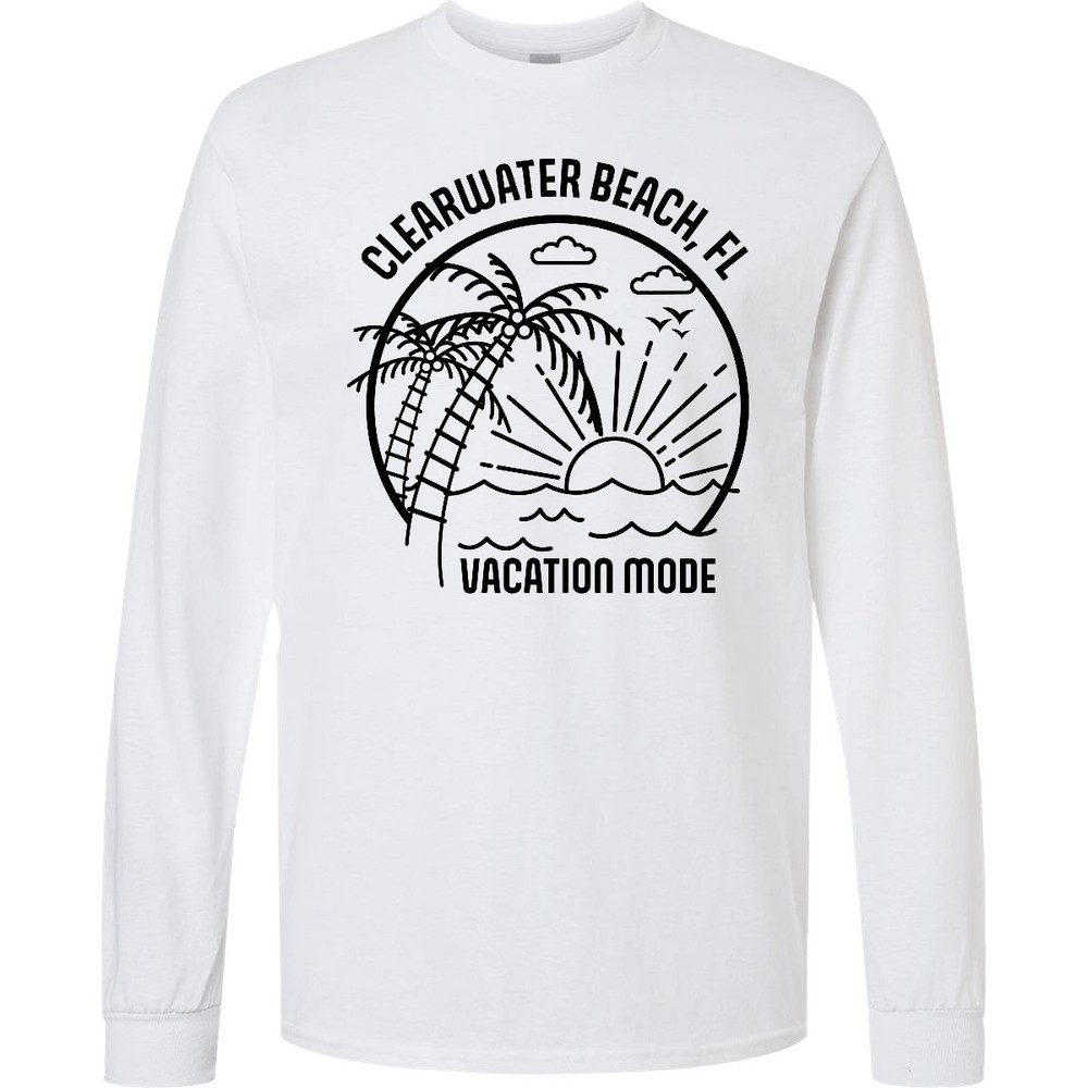 Inktastic Summer Vacation Mode Clearwater Beach Florida Long Sleeve T-Shirt Fun