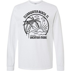 Inktastic Summer Vacation Mode Clearwater Beach Florida Long Sleeve T-Shirt Fun
